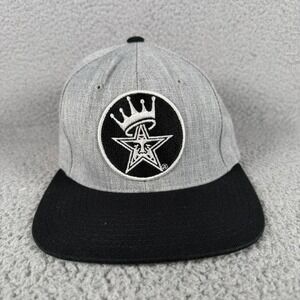 Obey Snapback Cap Unisex One Size Gray Patch Logo Wool Blend Streetwear Preppy